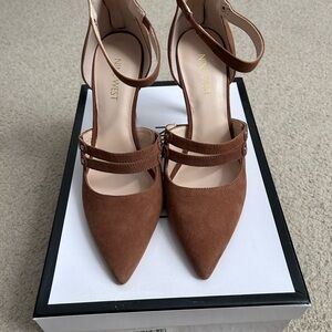 Nine West Tan Suede Heels